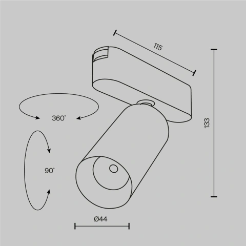 Spot Reglabil Sina Magnetica TR103-1-12W3K-M-W_5