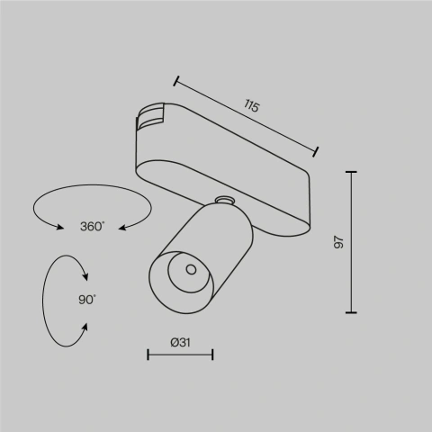 Spot Reglabil Sina Magnetica TR103-1-5W4K-M-W_5