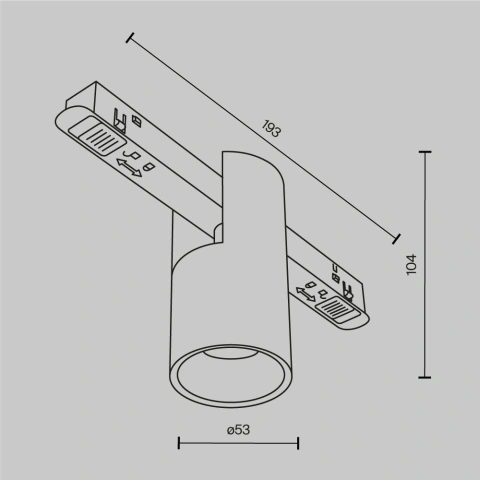 Spot Sina Magnetica Luminaire TR122-4-7W-DS-BS_5