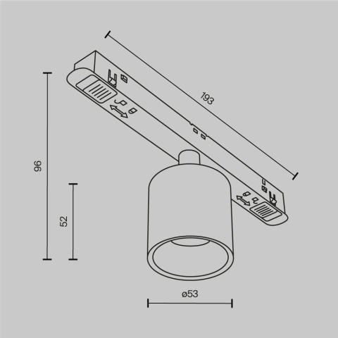 Spot Sina Magnetica Luminaire TR132-2-7W3K-BS_5