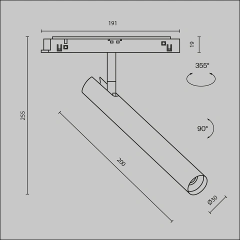 Spot Sina Magnetica Luminaire TR141-2-6W3K-M-BS_5