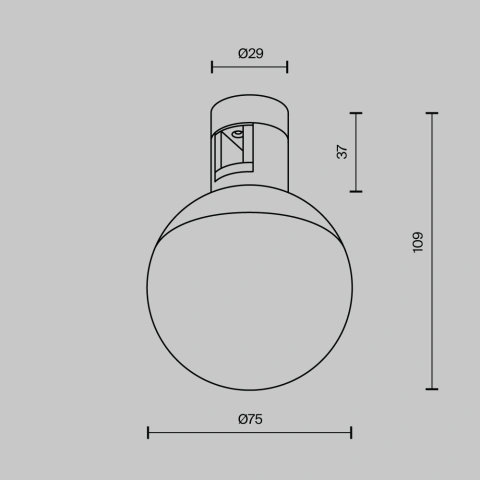 Spot Sina Magnetica Luminaire TR149-1-5W2.7K-BS-DE_5