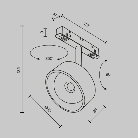 Spot Sina Magnetica  TR217-2-15W3K-B_5